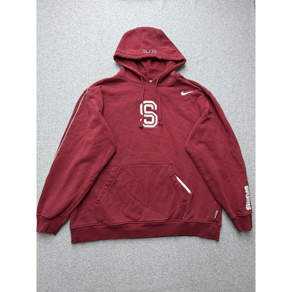 Stanford Cardinal Nike Hoodie Mens Large Red NCAA Football Pullover